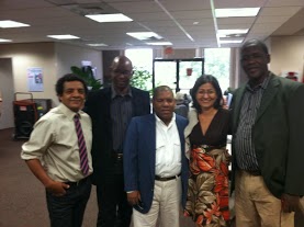 De iz a der Luis Felipe Rojas, Manuel Cuesta, Lenardo Calvo, Idolidia Darias, Juan A Madrazo durante visita a Miami, mayo 2013