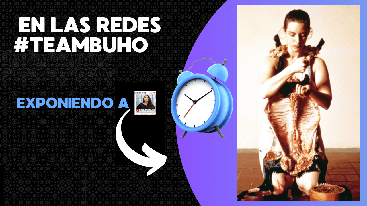 Tania Bruguera en uno de sus performance