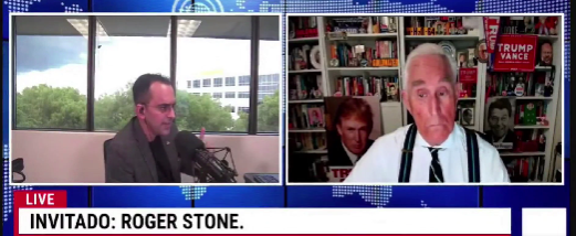 Jorge Díaz con Roger Stone
