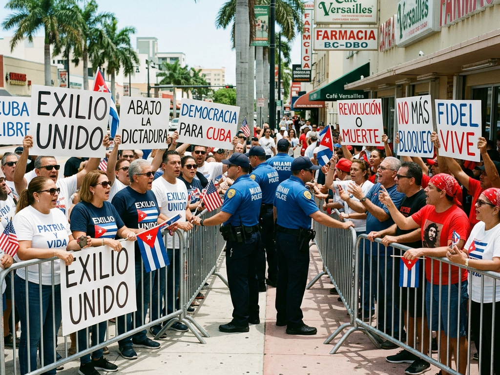 Dos grupos cubanos confrontados en Miami con carteles
