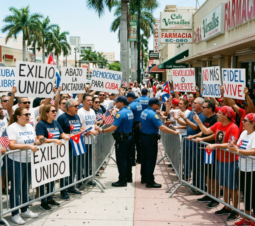 Dos grupos cubanos confrontados en Miami con carteles