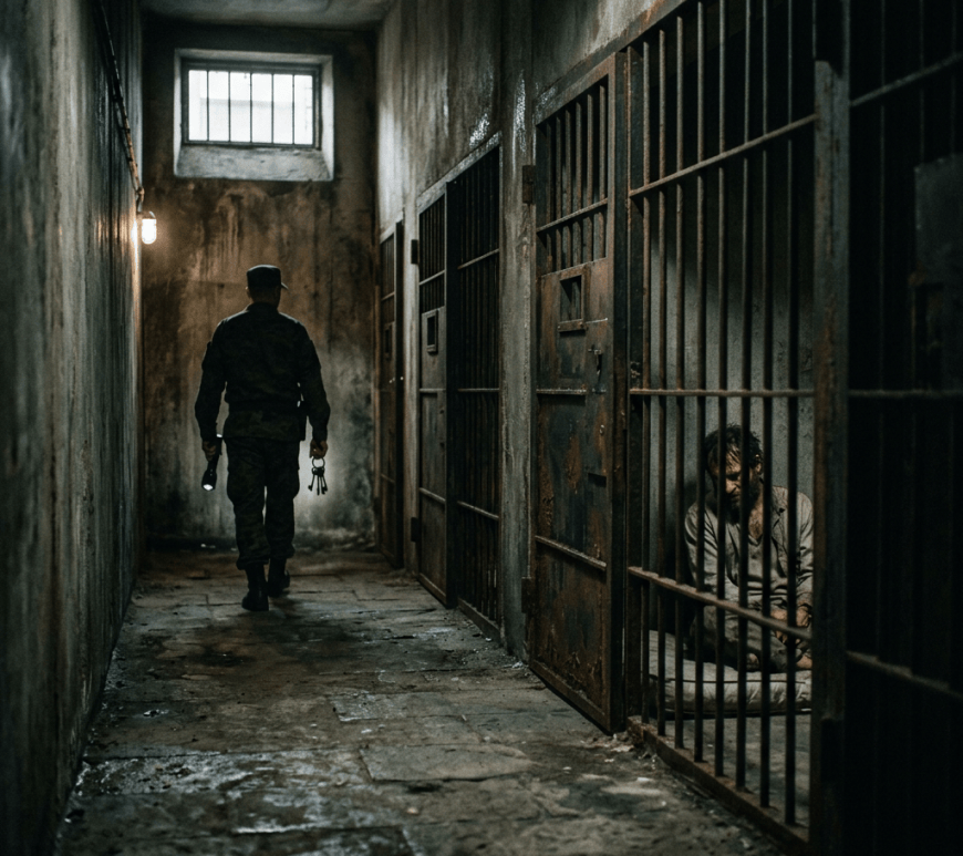 Celdas de castigo oscuras y siniestras